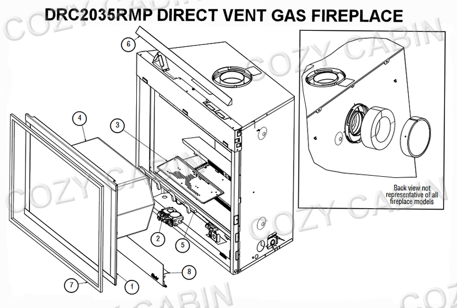 DIRECT VENT GAS FIREPLACE (DRC2035RMP) #DRC2035RMP